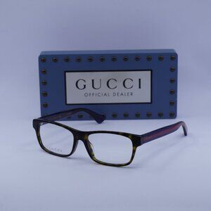 Gucci GG0006OA 003 Rectangle Eyeglasses - Havana 55mm